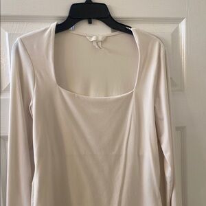 Elegant White Square Neck Top